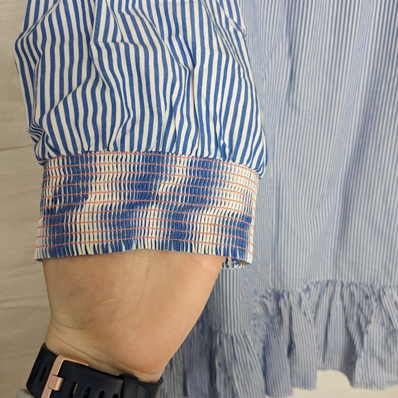 J. Crew Embroidered popover cotton dress with ruffle hem Size S - Picture 7 of 11